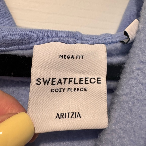 Aritzia Women’s Cozy Sweatfleece Mega Zip Hoodie in “Wildflower Blue” Size XL💜💙 - Picture 7 of 10